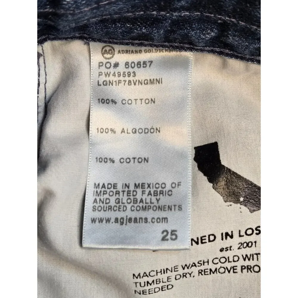 AGOLDE Parker High Rise Relaxed Cutoff Denim Shorts Blue Size 25